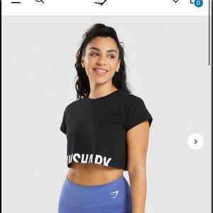Gym shark crop top